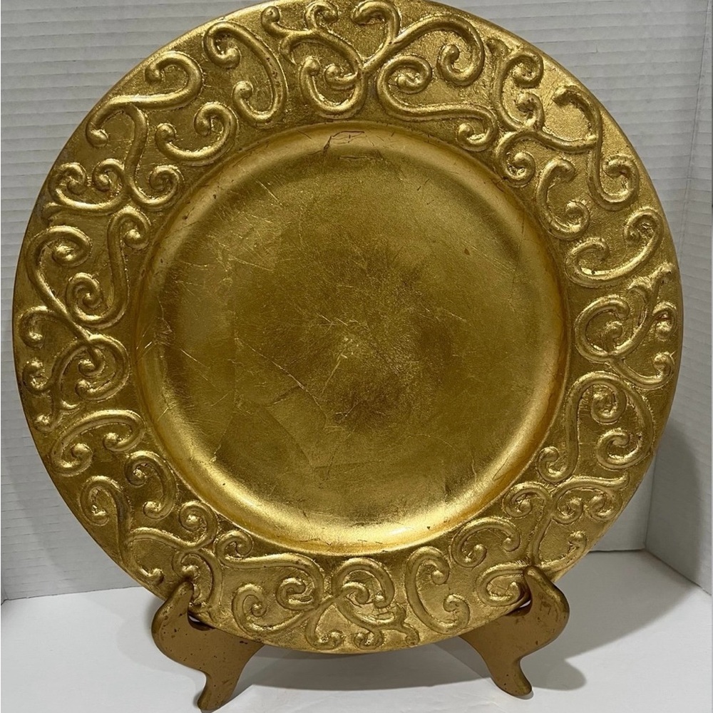 Gold Ornate Dinnerware Charger Plate